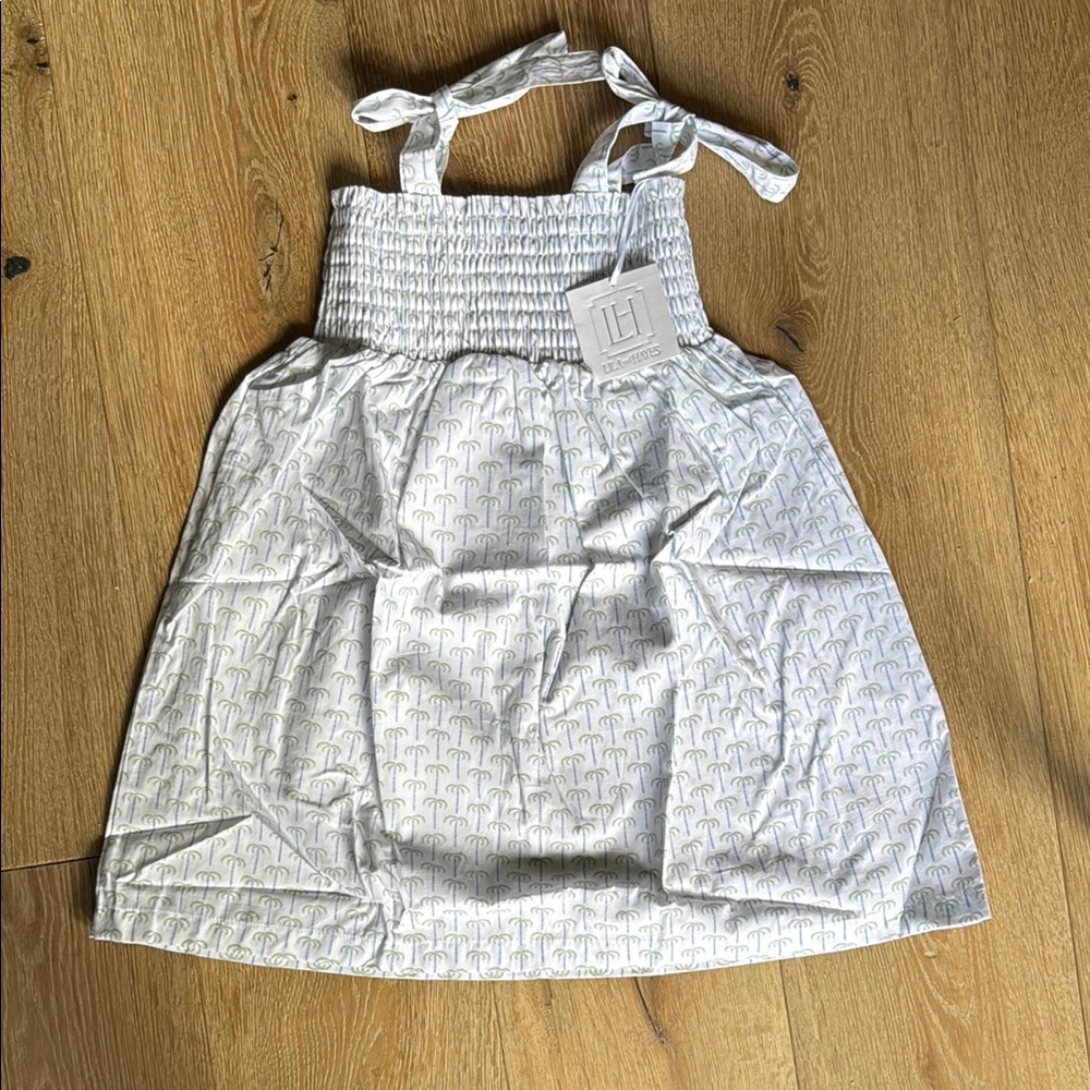 Charming White Patterned Kids Dress